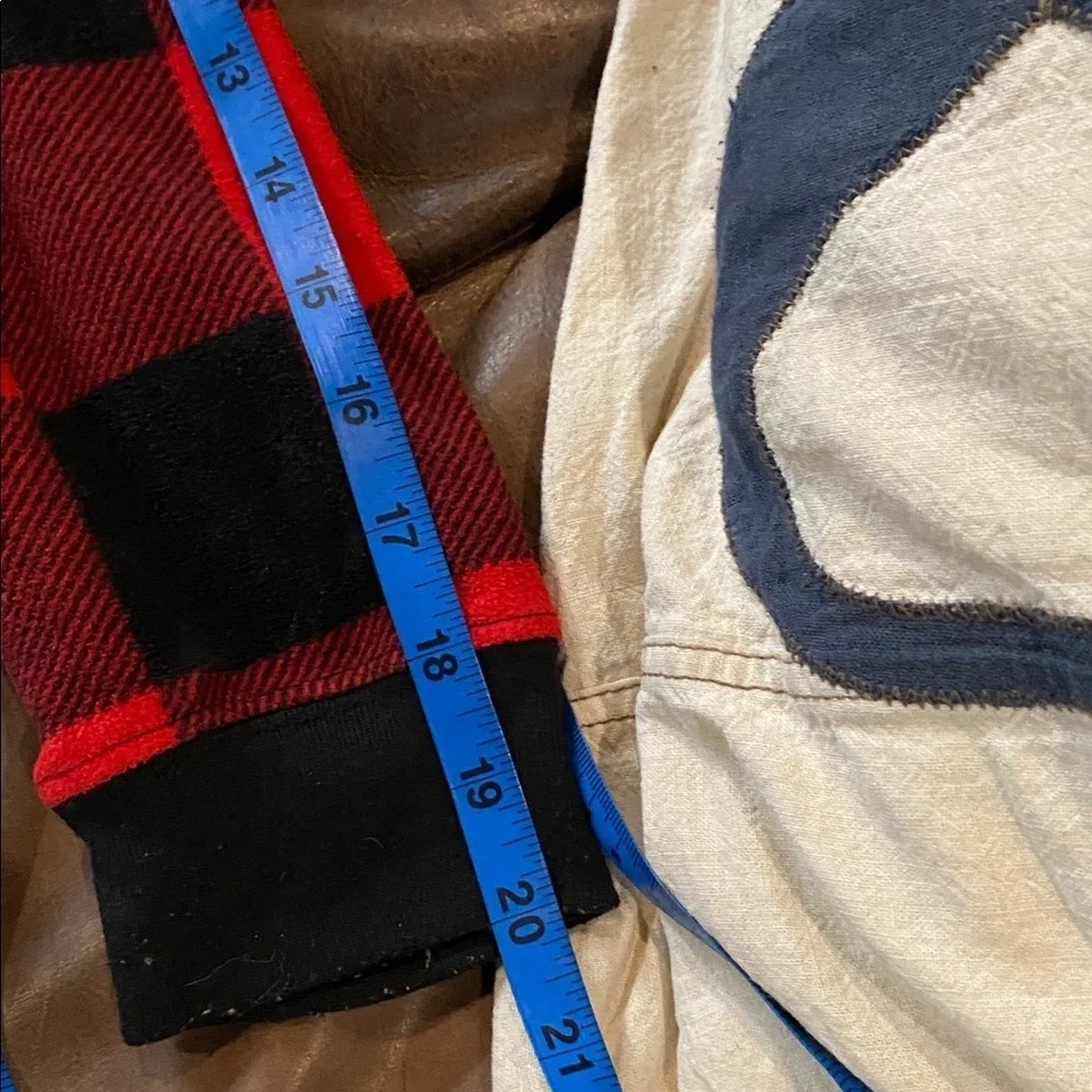 Old Navy Red and Black Plaid Flannel Hooded Pajamas, L
